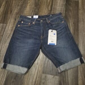 Levis 505 Regular Cropped Medium Wash Denim Jeans Women Waist 30